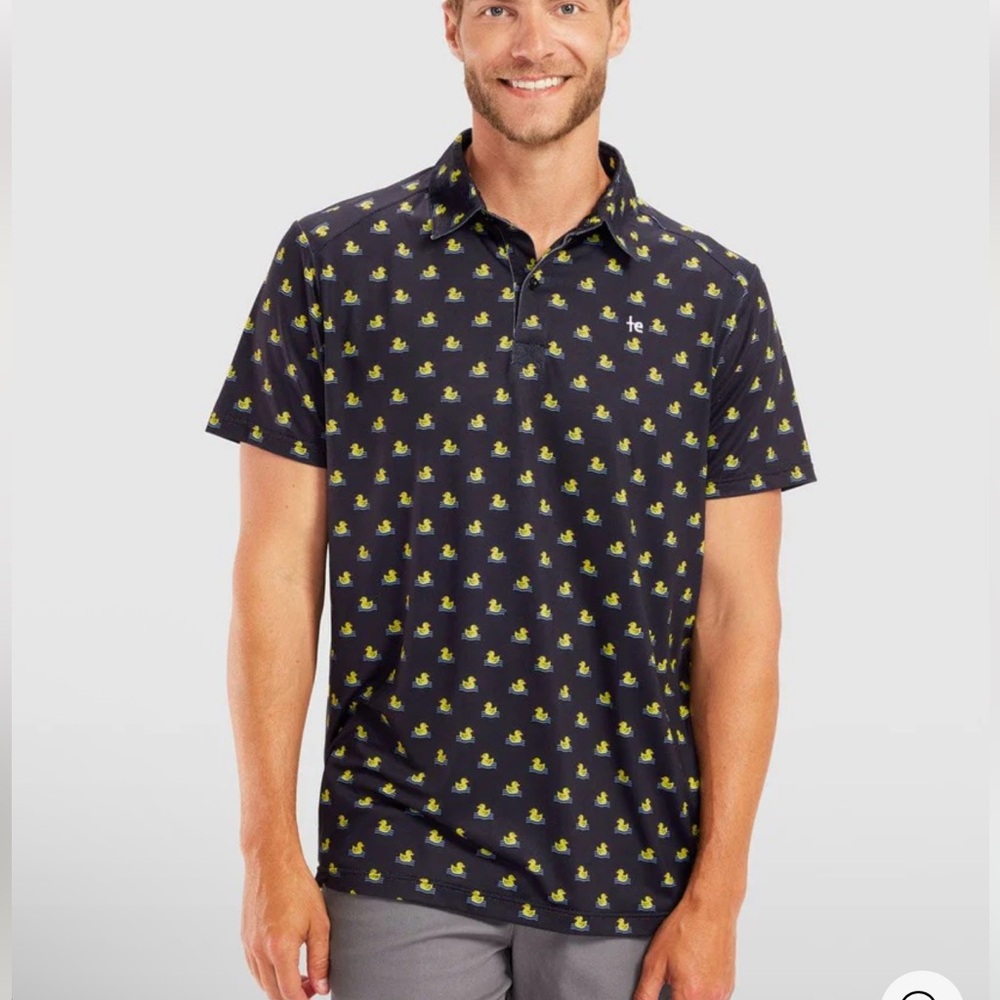 Tipsy Elves Rubber Ducky Golf Polo Size L